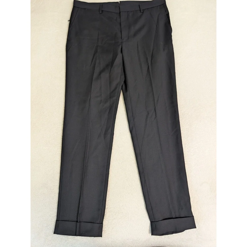 NEW Polo Ralph Lauren Men's 36X32 Wool Blend Cuffed‎ Pants Deep Navy Blue NWT